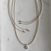 Star Of David necklace Beige